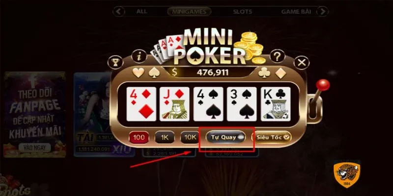 Cách chơi cơ bản của mini nổ hũ Poker